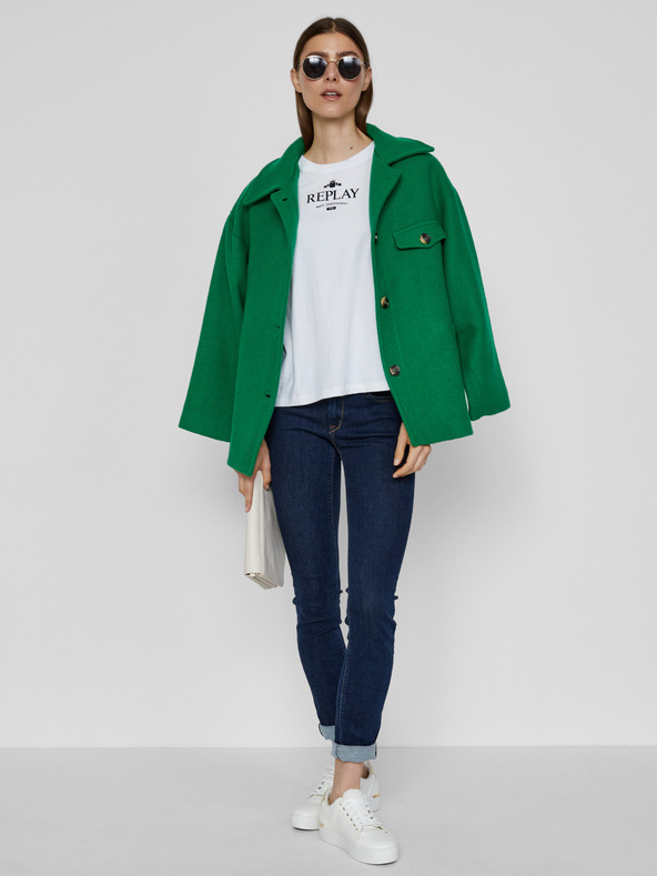 Replay Tricou imprimat alb Replay pentru femei