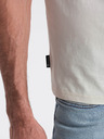 Ombre Clothing Tricou crem pentru bărbați cu buzunar Ombre Clothing