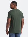 Ombre Clothing Tricou verde cu buzunar pentru bărbați Ombre Clothing