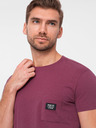 Ombre Clothing Tricou roz închis pentru bărbați cu buzunar Îmbrăcăminte Ombre