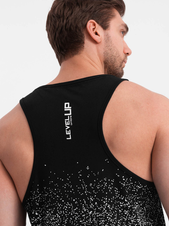 Ombre Clothing Tricou bărbătesc imprimat negru Ombre Clothing