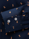 Ombre Clothing Cămașă bleumarin cu model slim fit pentru bărbați Ombre Clothing