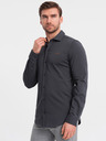 Ombre Clothing Cămașă bărbătească gri din jersey Ombre Clothing
