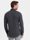 Ombre Clothing Cămașă bărbătească gri din jersey Ombre Clothing