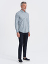 Ombre Clothing Cămașă bleumarin cu model slim fit pentru bărbați Ombre Clothing