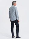 Ombre Clothing Cămașă bleumarin cu model slim fit pentru bărbați Ombre Clothing