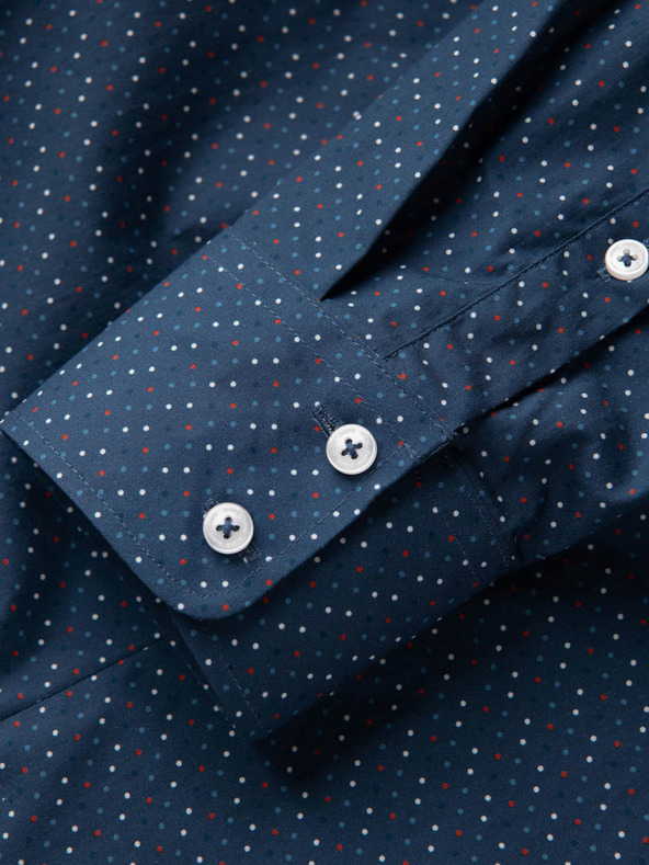 Ombre Clothing Cămașă bleumarin cu model slim fit pentru bărbați Ombre Clothing