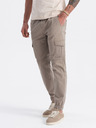 Ombre Clothing Pantaloni cargo jogger bărbați bej Ombre Clothing