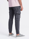 Ombre Clothing Pantaloni jogger cargo gri închis pentru bărbați Ombre Clothing