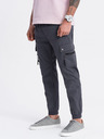 Ombre Clothing Pantaloni jogger cargo gri închis pentru bărbați Ombre Clothing
