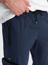 Ombre Clothing Pantaloni cargo jogger albastru închis pentru bărbați Ombre Clothing