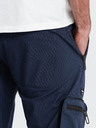 Ombre Clothing Pantaloni cargo jogger albastru închis pentru bărbați Ombre Clothing