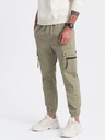 Ombre Clothing Pantaloni cargo jogger kaki pentru bărbați Ombre Clothing