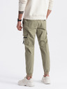 Ombre Clothing Pantaloni cargo jogger kaki pentru bărbați Ombre Clothing