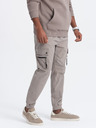 Ombre Clothing Pantaloni cargo jogger bărbați bej Ombre Clothing