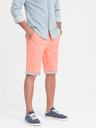 Ombre Clothing Pantaloni scurți chino corai pentru bărbați cu tiv din denim Ombre Clothing