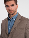 Ombre Clothing Blazer bărbătesc maro cu carouri fine Ombre Clothing