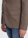 Ombre Clothing Blazer bărbătesc maro cu carouri fine Ombre Clothing