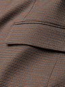 Ombre Clothing Blazer bărbătesc maro cu carouri fine Ombre Clothing