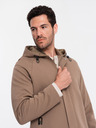 Ombre Clothing Haină cu glugă pentru bărbați maro Ombre Clothing