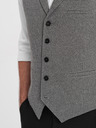 Ombre Clothing Vesta de bărbați gri jacquard cu rever Ombre Clothing