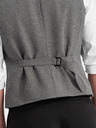 Ombre Clothing Vesta de bărbați gri jacquard cu rever Ombre Clothing