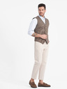 Ombre Clothing Vestă maro jacquard pentru bărbați Ombre Clothing