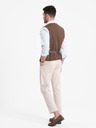 Ombre Clothing Vestă maro jacquard pentru bărbați Ombre Clothing