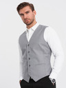 Ombre Clothing Vesta costum bărbătesc gri Ombre Clothing