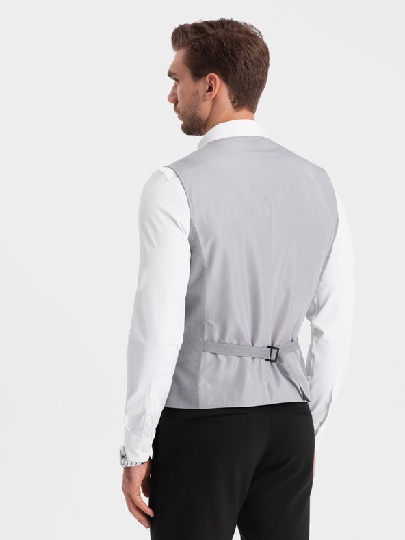 Ombre Clothing Vesta costum bărbătesc gri Ombre Clothing