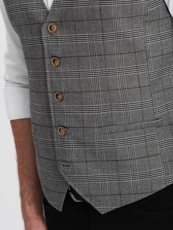 Ombre Clothing Jachetă cu rever pentru bărbați gri Ombre Clothing