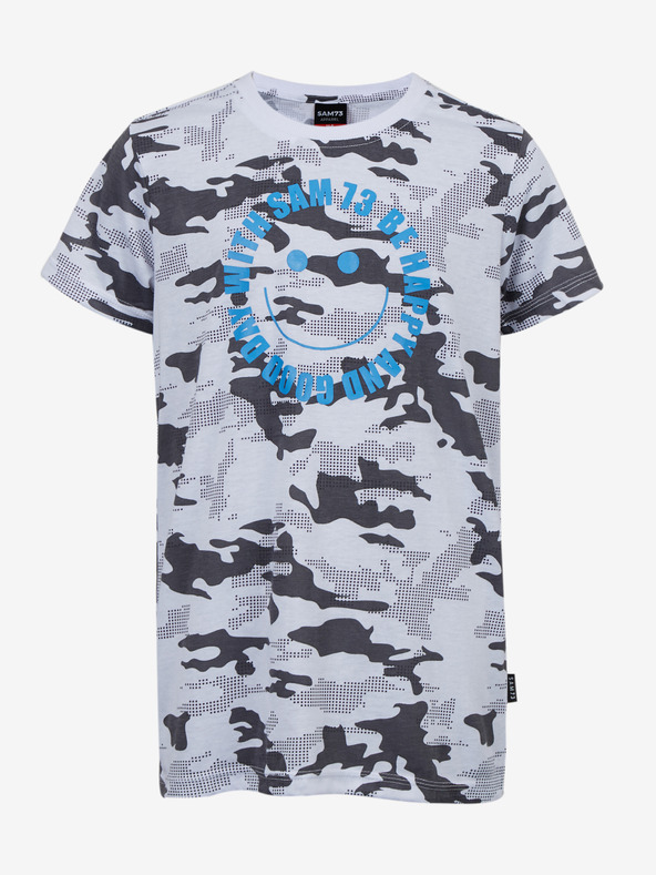 Sam 73 Tricou cu model pentru băieți gri deschis SAM 73 Kelvin