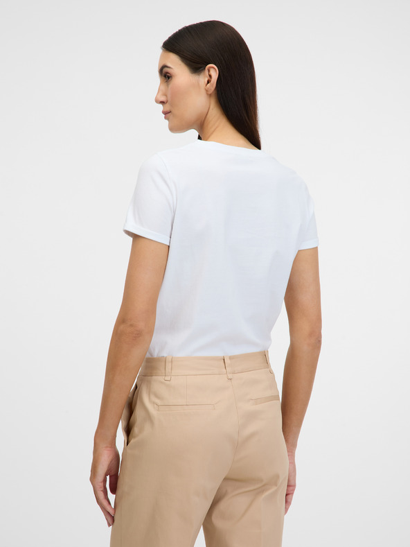 Orsay Tricou alb cu mânecă scurtă pentru femei ORSAY