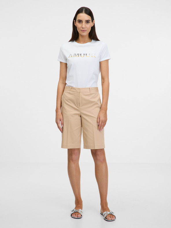 Orsay Tricou alb cu mânecă scurtă pentru femei ORSAY