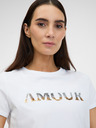 Orsay Tricou alb cu mânecă scurtă pentru femei ORSAY
