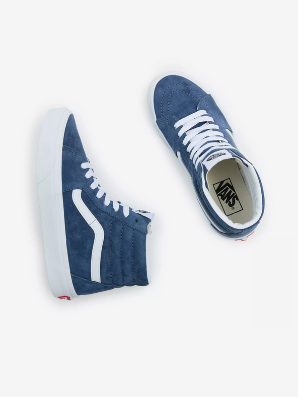 Vans Adidași cu gleznă din piele întoarsă pentru femei, albastru VANS SK8-Hi