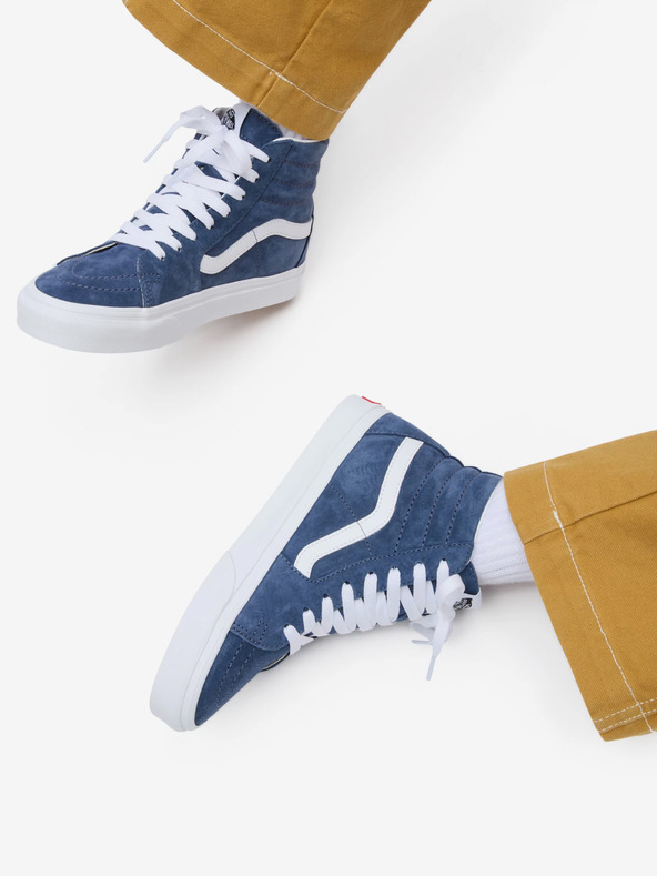 Vans Adidași cu gleznă din piele întoarsă pentru femei, albastru VANS SK8-Hi