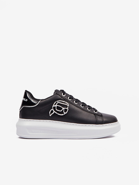 Karl Lagerfeld Adidași din piele negri pentru femei KARL LAGERFELD Kapri NFT Outline
