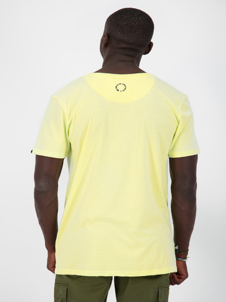 Alife and Kickin Tricou bărbătesc imprimat galben Alife and Kickin