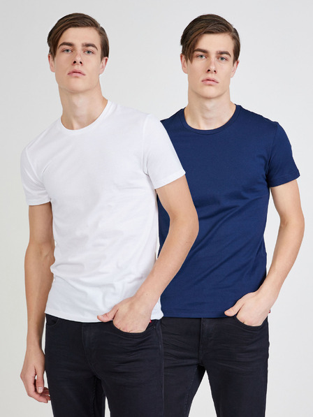 Levi's® Set de două tricouri pentru bărbați Levi's® The Perfect în alb și albastru