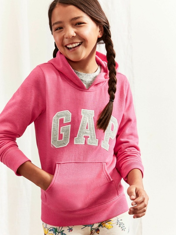 GAP Logo hoodie sweatshirt Hanorac Roz