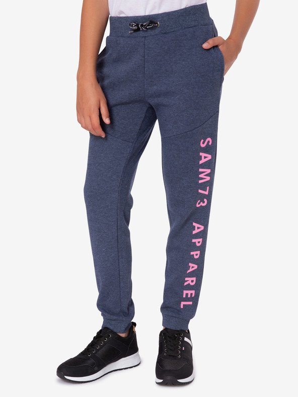 Sam 73 Pantaloni de trening imprimați pentru fete, albastru închis SAM 73 Christine