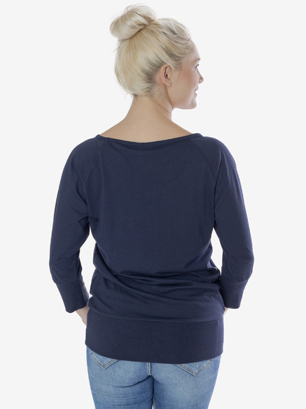 Sam 73 Tricou de damă albastru închis cu imprimeu SAM 73
