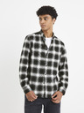 Celio Dark Brown Plaid Shirt Celio Vaflaca