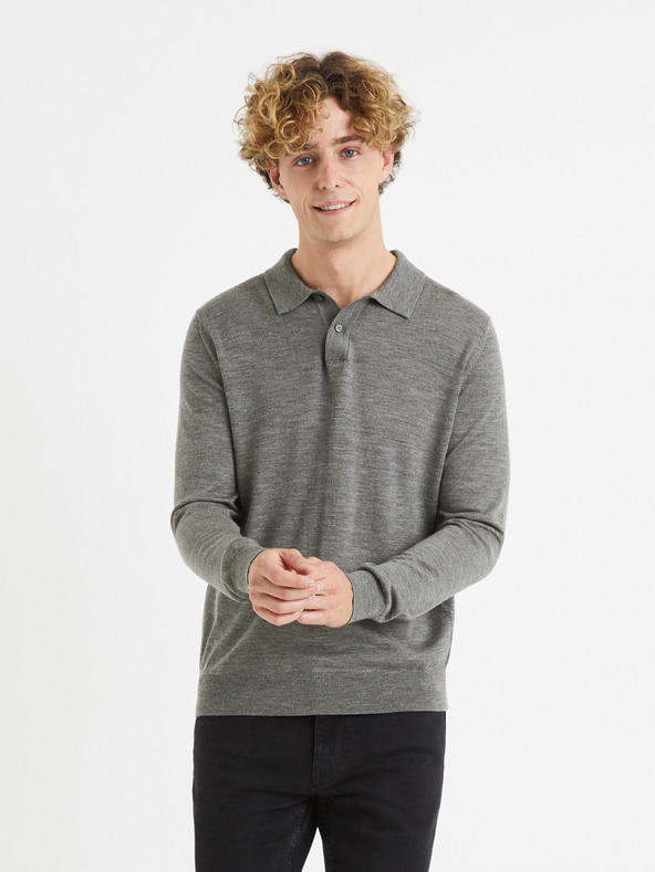 Celio Veitalian Pulover Gri