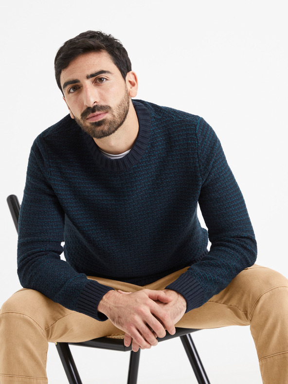 Celio Vecountry Pulover Albastru