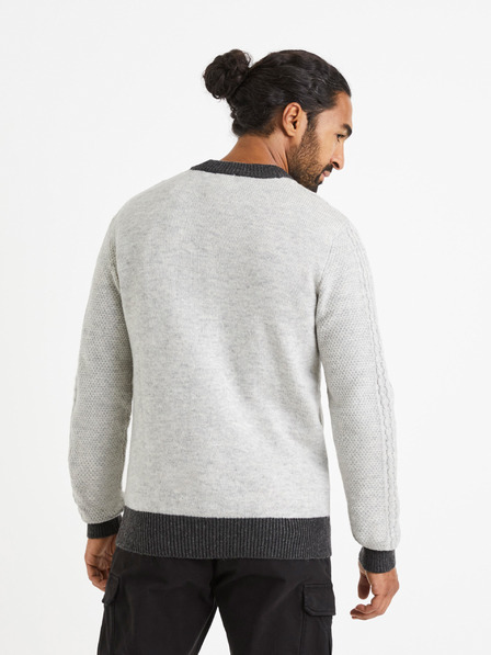 Celio Pulover cu model Celio pentru bărbați, gri deschis