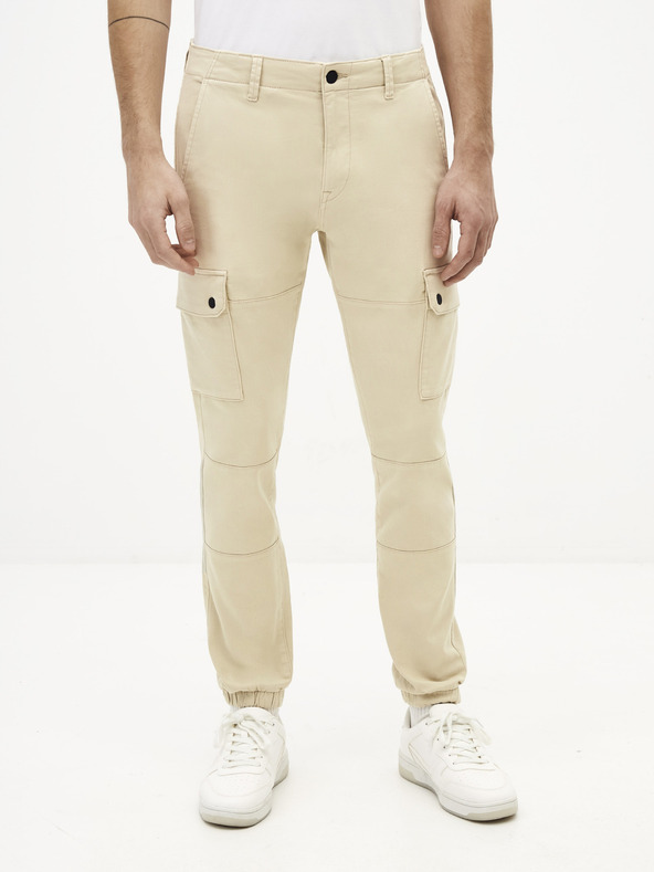 Celio Pantaloni Celio Solyte crem pentru bărbați