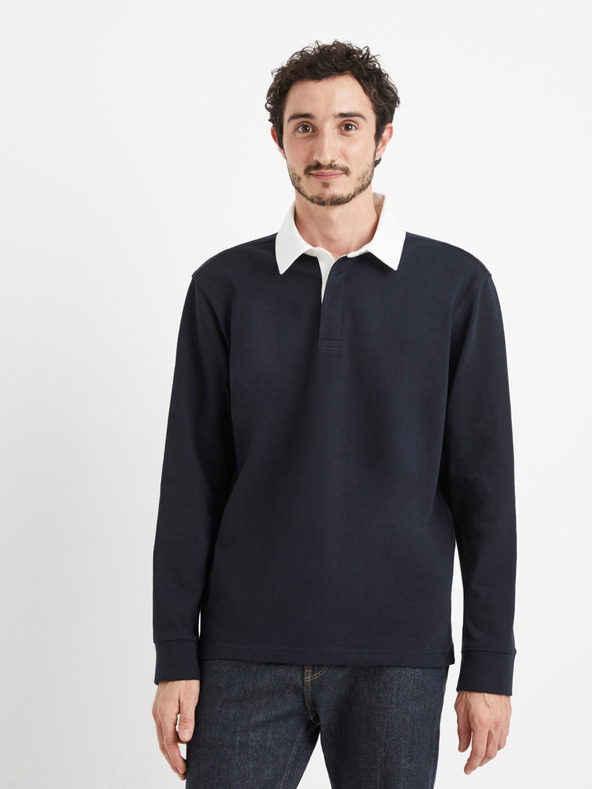 Celio Tricou polo albastru închis pentru bărbați Celio Vemix
