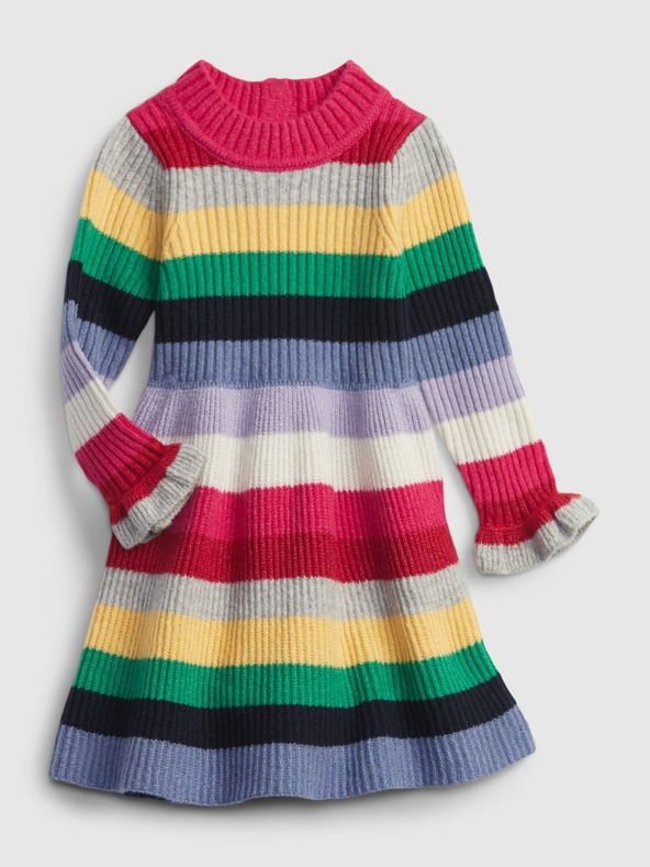 GAP Baby dress cu dungi și volan GAP